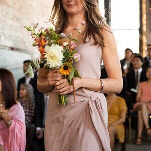 Vintage Dusty Rose tie dress